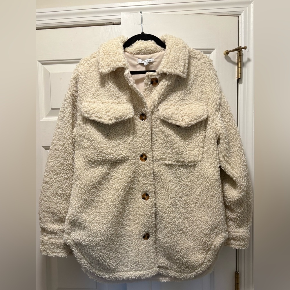 Harper & Lex Cream Sherpa Jacket